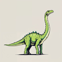 Obraz premium Brontosaurus dinosaur vector illustration isolated