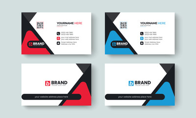 Clean and minimal business card layout template. Professional elegant business card, visiting card, identity, corporate, contact, branding.