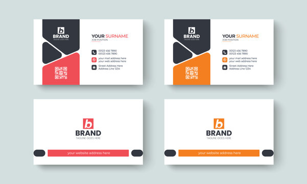Professional corporate elegant and creative business card design template. Template design for business card, visiting Card, identity card, contact, branding, stationery design layout template.