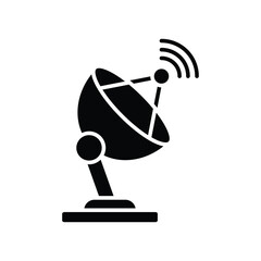 Broadcasting Black Vector Icon