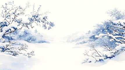 Snow-covered branches