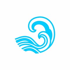 logo design Water wave icon vector