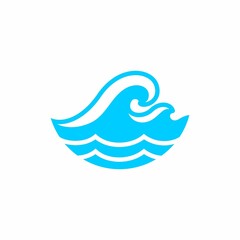 logo design Water wave icon vector