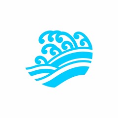 logo design Water wave icon vector