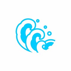 Naklejka premium logo design Water wave icon vector