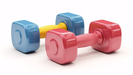3D ankle weights displayed on a white background, with a playful, smooth plastic design.