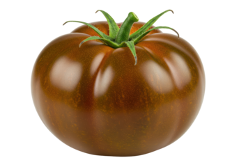Isolated Brown Heirloom Tomato on White