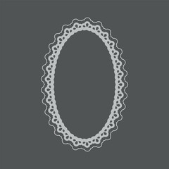 Circle Ornament Mirror Vector Illustration Design