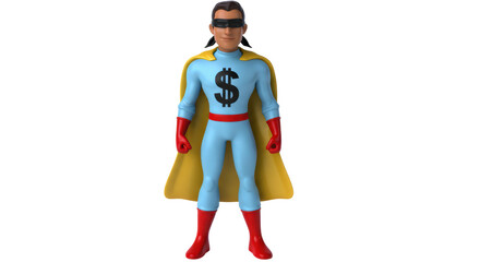 Isolated Money Superhero