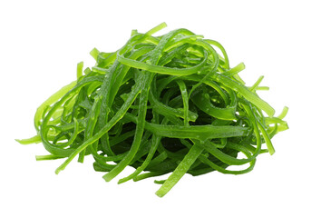 Isolated Pile of Wakame Seaweed Salad