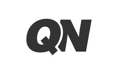QN Techno Editable Font Logo For Corporate Branding. Bold, Futuristic Design With Unique Typographic Ideas. Minimal Custom Type And Dynamic Letter