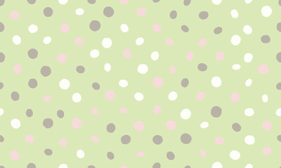 Delightful pastel polka dot pattern.  Perfect for backgrounds, textile design, or playful branding.  Soft, gentle colors evoke feelings of calmness and happiness.