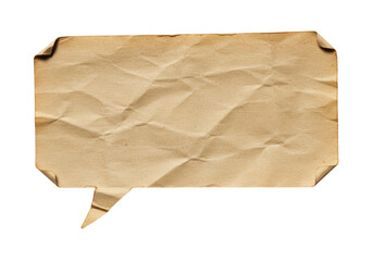 Isolated Old Paper Speech Bubble Vintage Communication