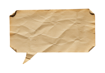 Isolated Old Paper Speech Bubble Vintage Communication