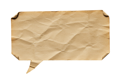 Isolated Old Paper Speech Bubble Vintage Communication - Powered by Adobe