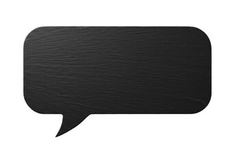 Naklejka premium Isolated Black Slate Speech Bubble Dark Chat Symbol