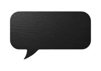 Isolated Black Slate Speech Bubble Dark Chat Symbol