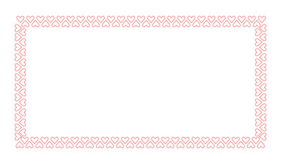 Heart Border Valentine Frame Outlines