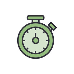 Greenish Chronometer Illustration Symbolic Representation Of Time Measurement