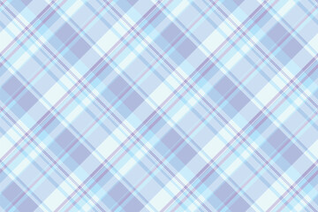 Fototapeta premium Masculine check fabric seamless, gingham plaid vector texture. Hispanic pattern textile background tartan in light and blue colors.