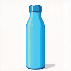 Naklejka premium Reusable bright blue water bottle, modern hydration solution