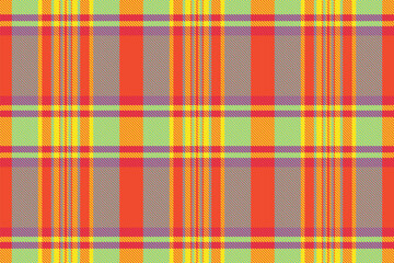 Vibrant plaid pattern in sunny hues.  Perfect for textile designs, website backgrounds, or crafting projects. This cheerful, repeating texture evokes feelings of warmth and optimism.