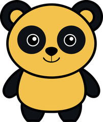 panda against a stark white background eps.