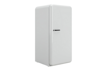 Isolated Retro White Refrigerator - Minimalist Design