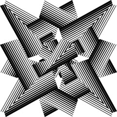 Основные RGB op art creative dynamic pattern, modern graphic vector design element