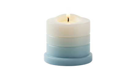Isolated candle with flame