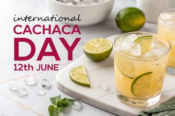 International Cachaca Day, Ice-cold cachaça, lime, and mint – pure summer refreshment.
