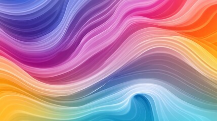 Abstract Wavy Rainbow Gradient Background