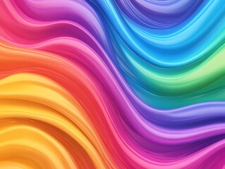Abstract Wavy Rainbow Gradient Background