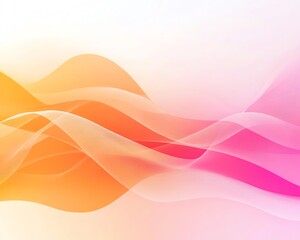 Fototapeta premium Abstract Pink to Orange Gradient Wave Background