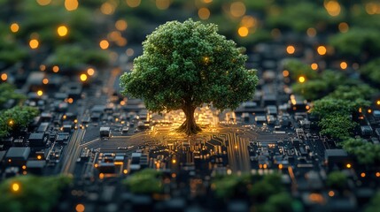 Sustainable technology, nature integrated into circuits (1)