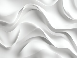 Obraz premium Abstract White Curves and Folds on Seamless Plane