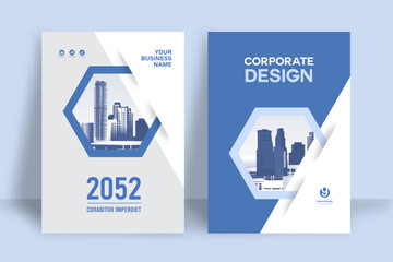 City Background Business Book Cover Design Template