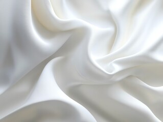 Abstract White Fabric Folds Minimal Light Background
