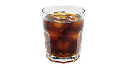 Isolated drink cola with ice