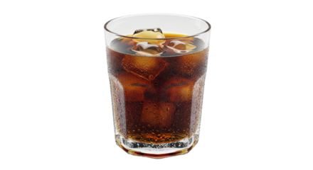 Isolated drink cola with ice