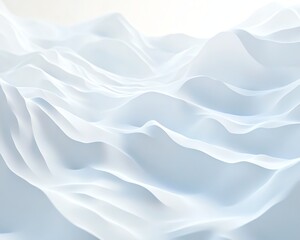 Abstract White Layered Snow Landscape