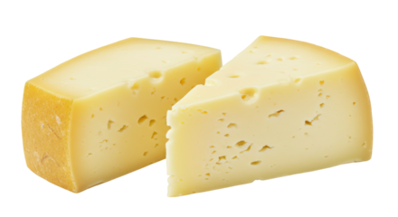 Isolated Cheese Wedge
