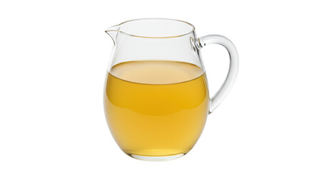 Isolated Glass Pitcher with Yellow Liquid