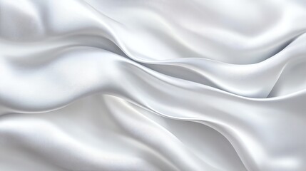 Fototapeta premium Abstract White Silver Ripple Wave Pattern Background