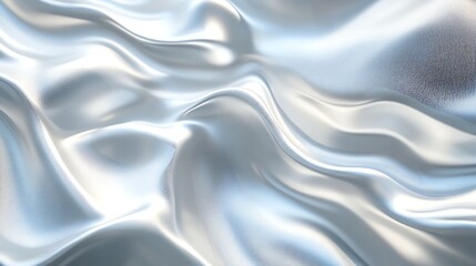 Fototapeta premium Abstract White Silver Ripple Wave Pattern Background