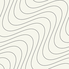 Seamless vector pattern with thin wavy diagonal stripes. Monochrome geometric background with abstract, striped design. Ideal for use as a swatch in Adobe Illustrator.