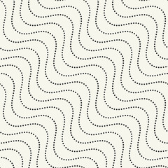 Seamless vector pattern with diagonal dotted wavy stripes. Monochrome geometric background with abstract, striped design. Ideal for use as a swatch in Adobe Illustrator.