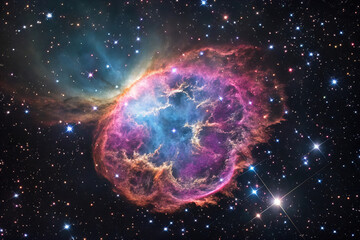 Exploring Colorful Supernova Remnant in Deep Space with Scattered Stars