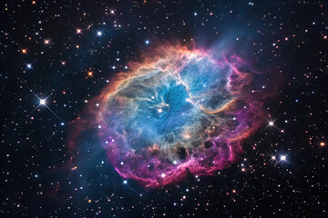 Exploring Colorful Supernova Remnant in Deep Space with Scattered Stars