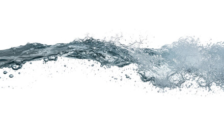 Isolated Splashing Water